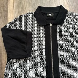 Mens Knit Top Size M Skate T Shirt Sweet Sktbs Zip Up Skate Monogram